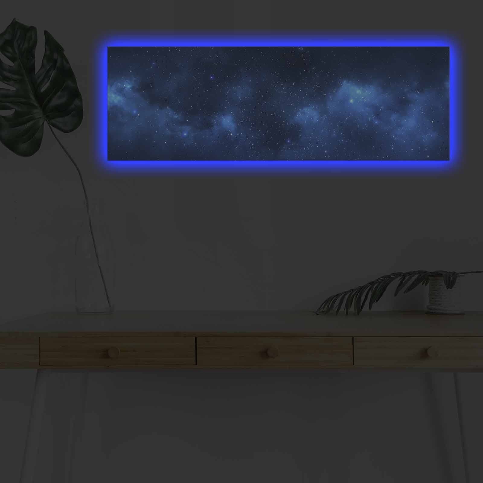 Tablou decorativ pe pânză cu LED, 3090NASA-017, Multicolor