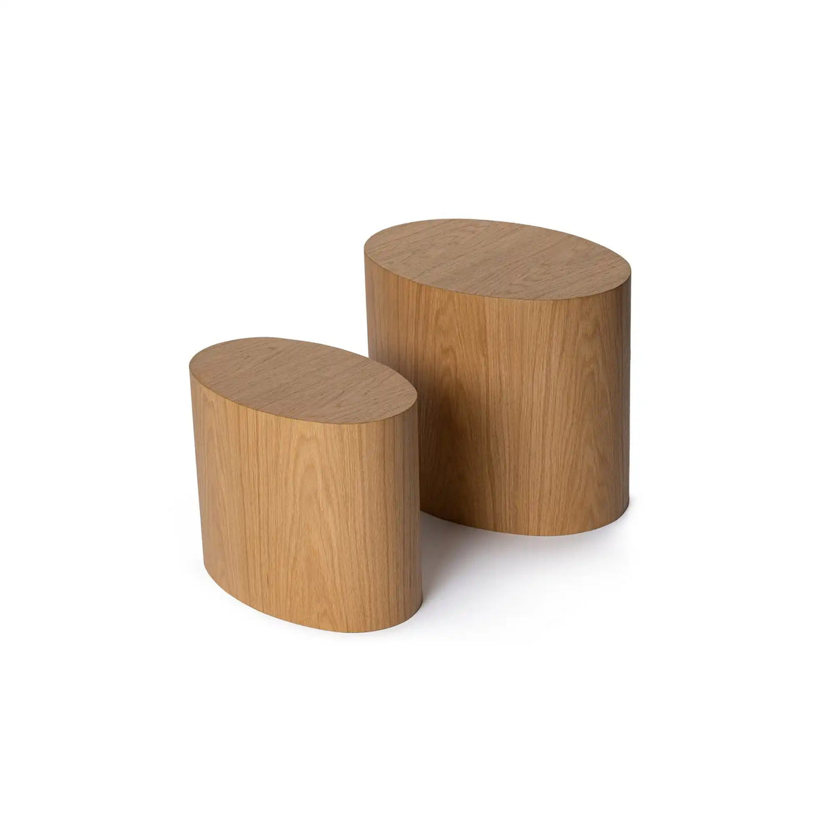 Set 2 masute ELIPSE, stejar, 48x33x41/40x24x33 cm