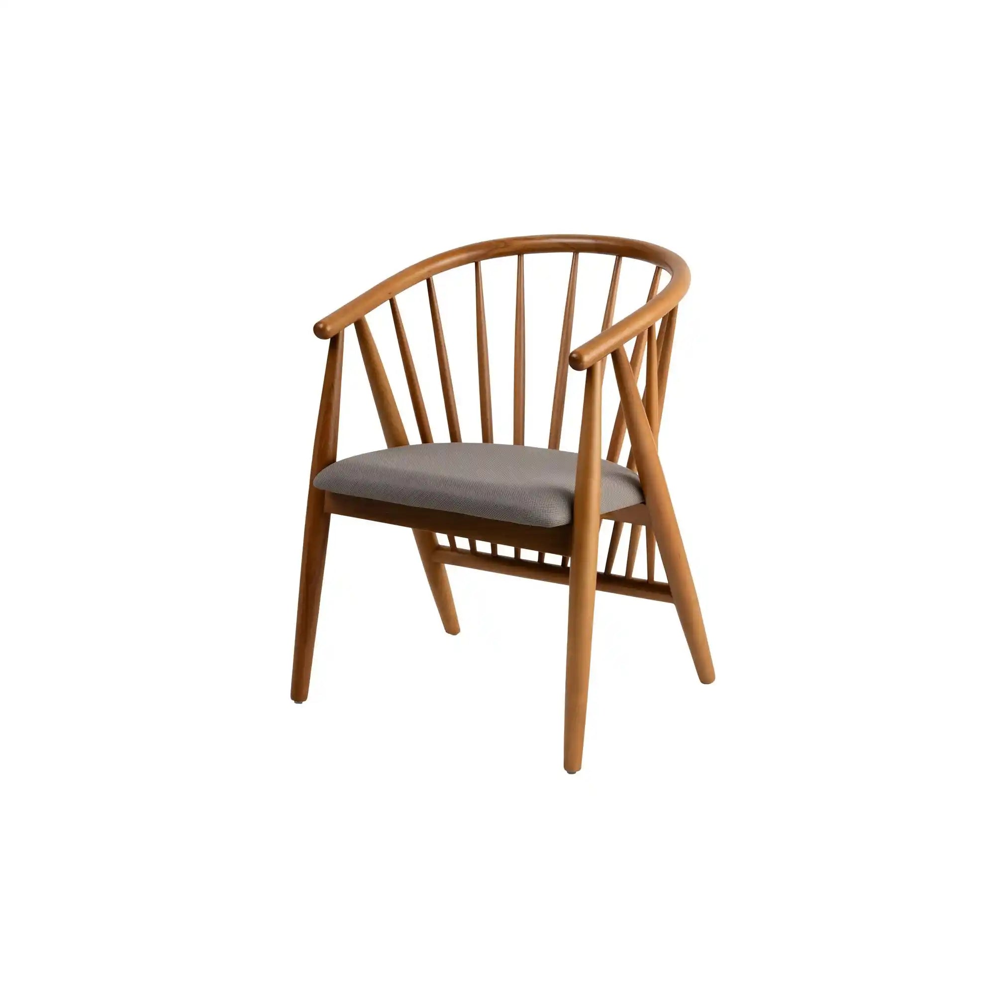 Scaun DORIS, stejar/gri, stofa/lemn, 56x58x82 cm