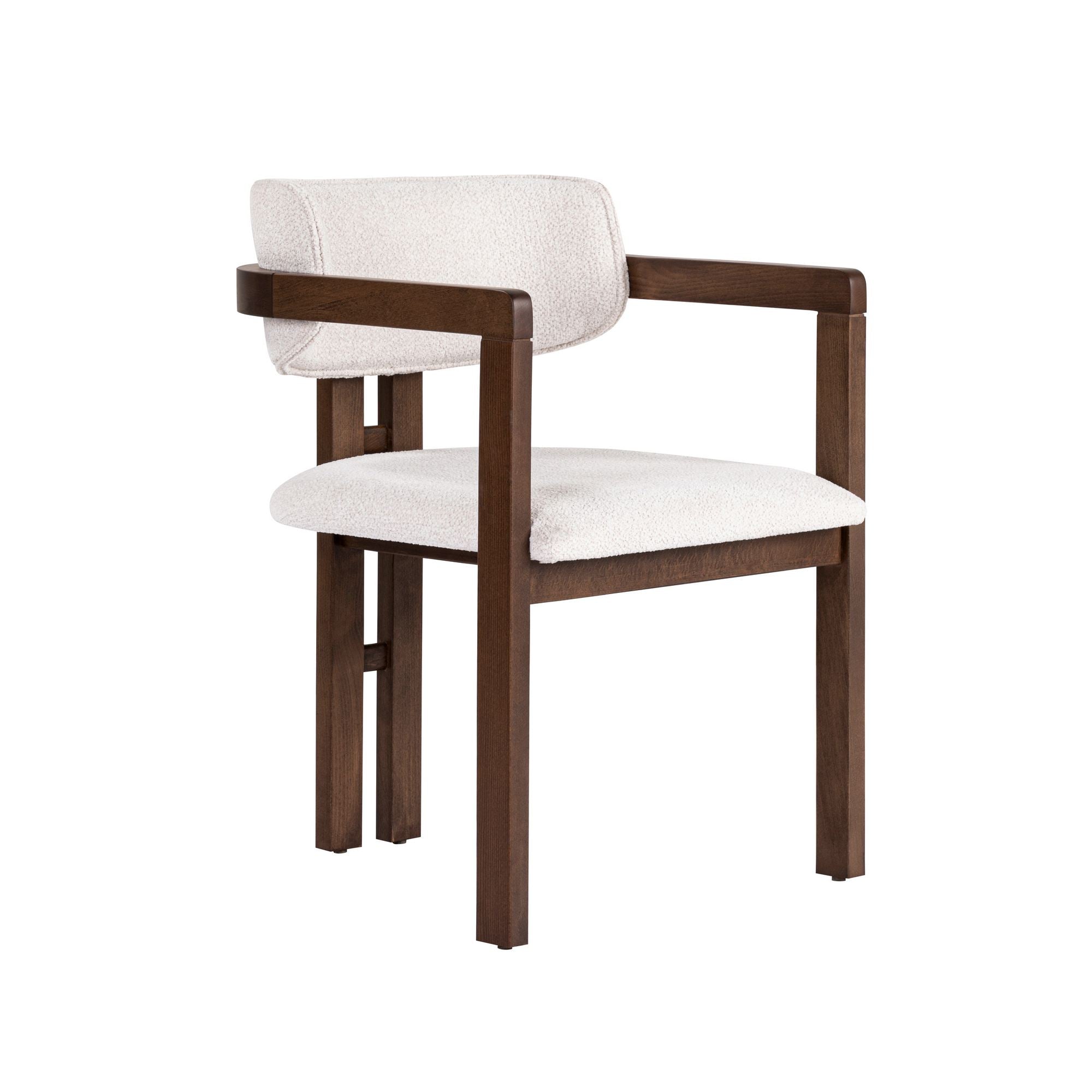Scaun, Toscana - White, Dark Walnut, Alb / Nuc închis