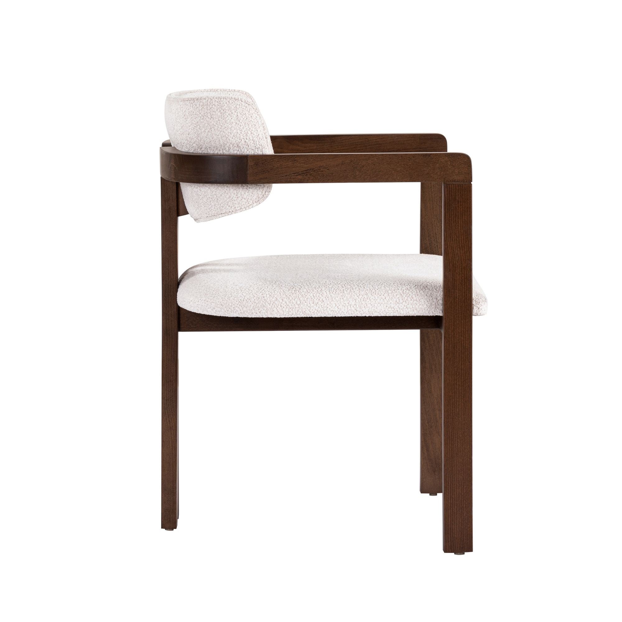 Scaun, Toscana - White, Dark Walnut, Alb / Nuc închis