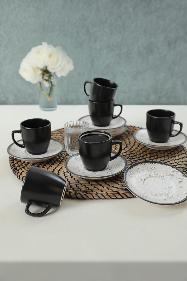 Set ceasca de cafea 275KRM1916, negru, ceramica