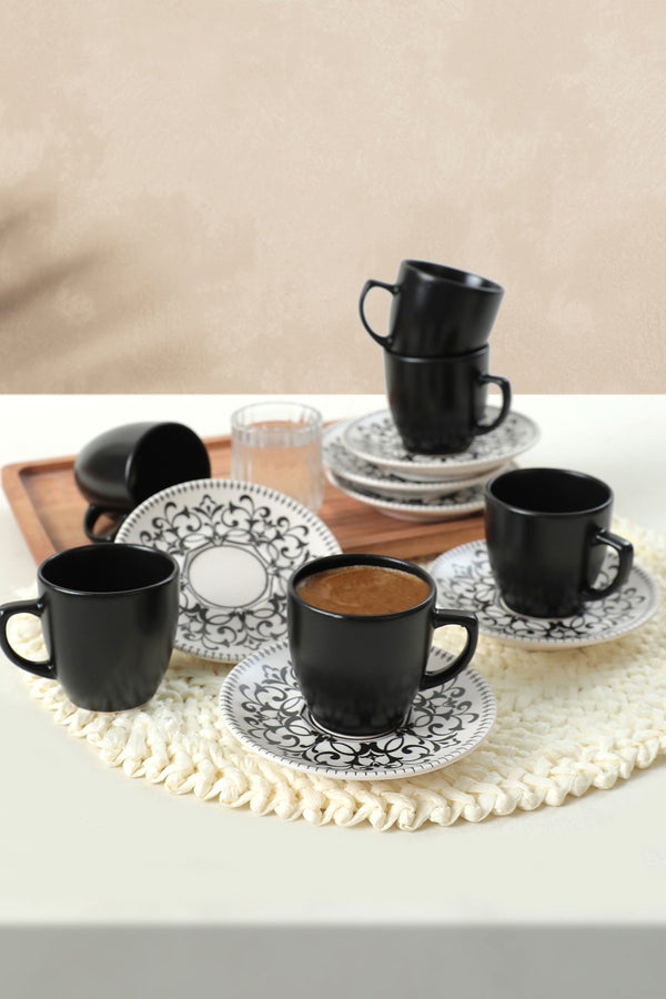Set ceasca de cafea 275KRM1917, negru, ceramica
