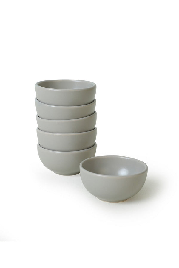 Set 6 boluri 275KRM1974, gri, ceramica, 110 ml