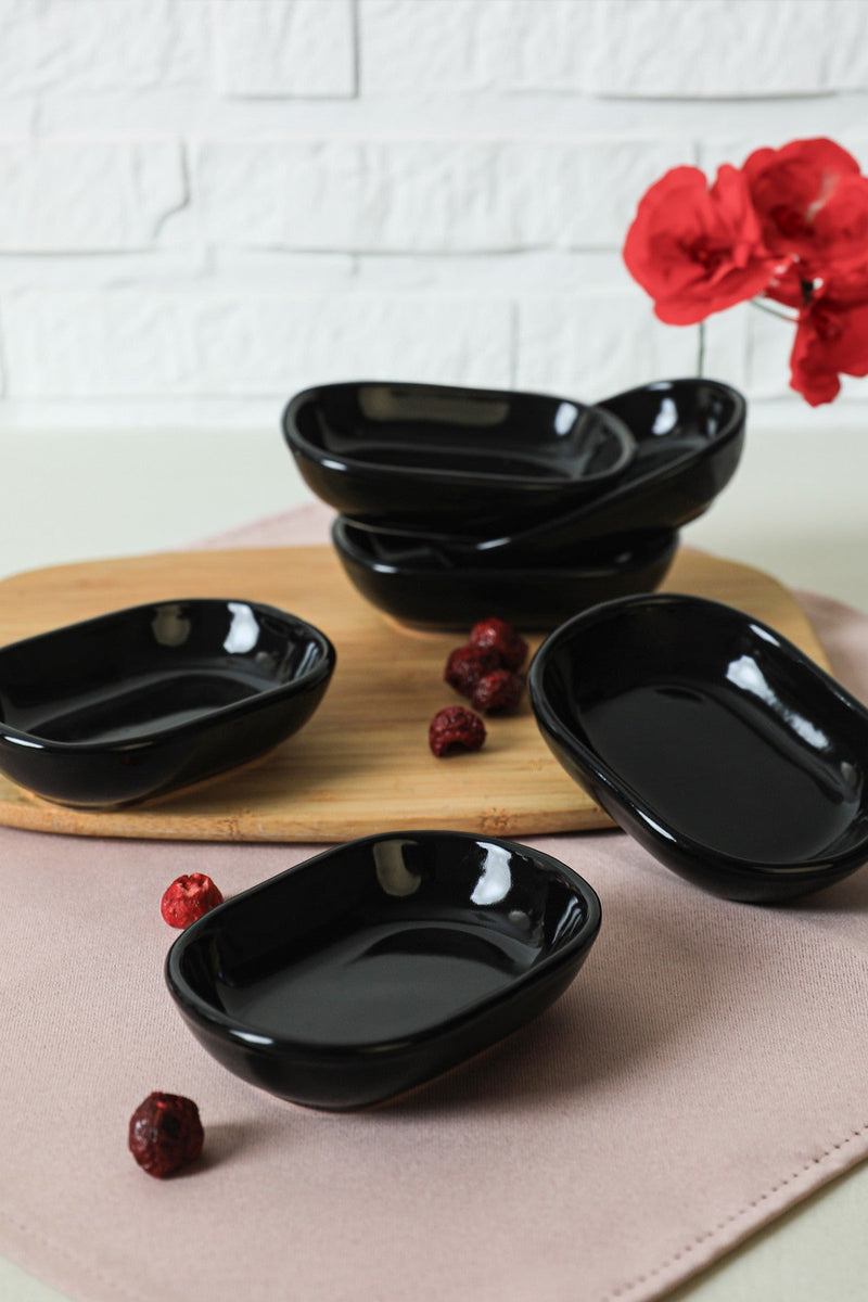 Set 6 boluri 275KRM2195, negru, ceramica, 11 cm