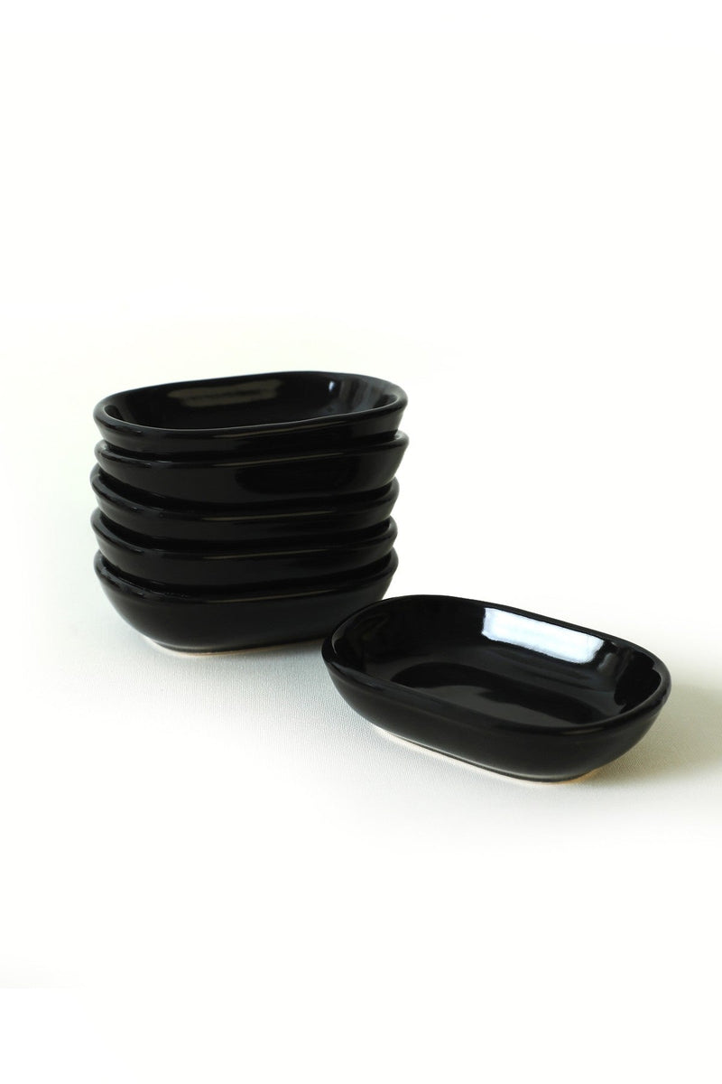 Set 6 boluri 275KRM2195, negru, ceramica, 11 cm