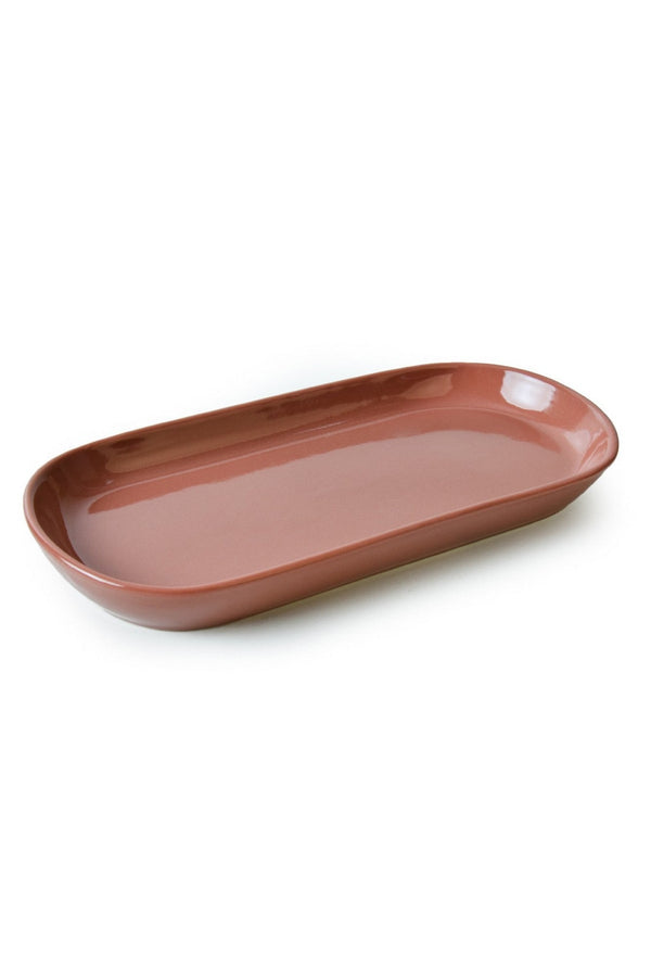 Set 2 platouri X00017483, maro, ceramica, 26 cm