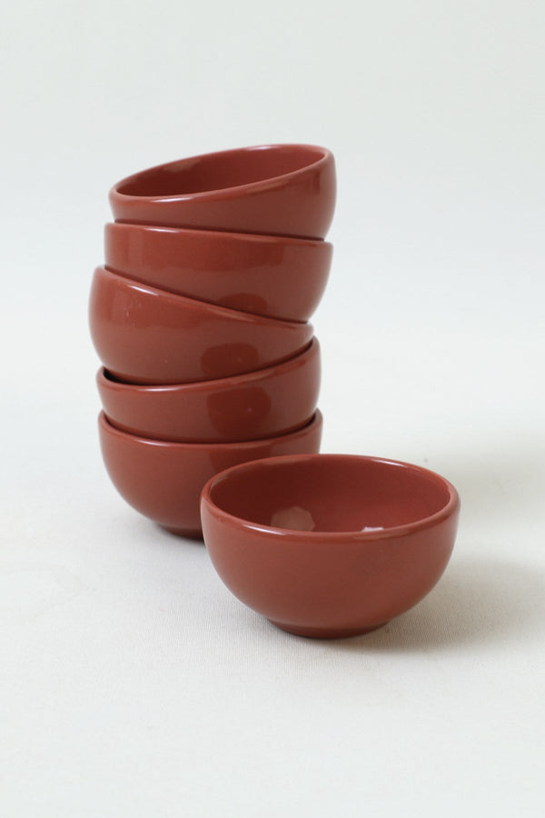 Set 6 boluri X00017481, maro, ceramica, 8 cm