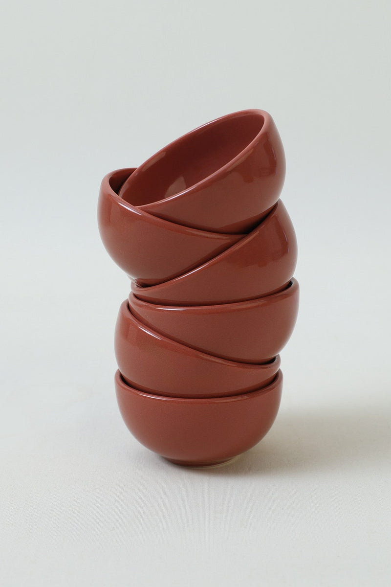 Set 6 boluri X00017481, maro, ceramica, 8 cm