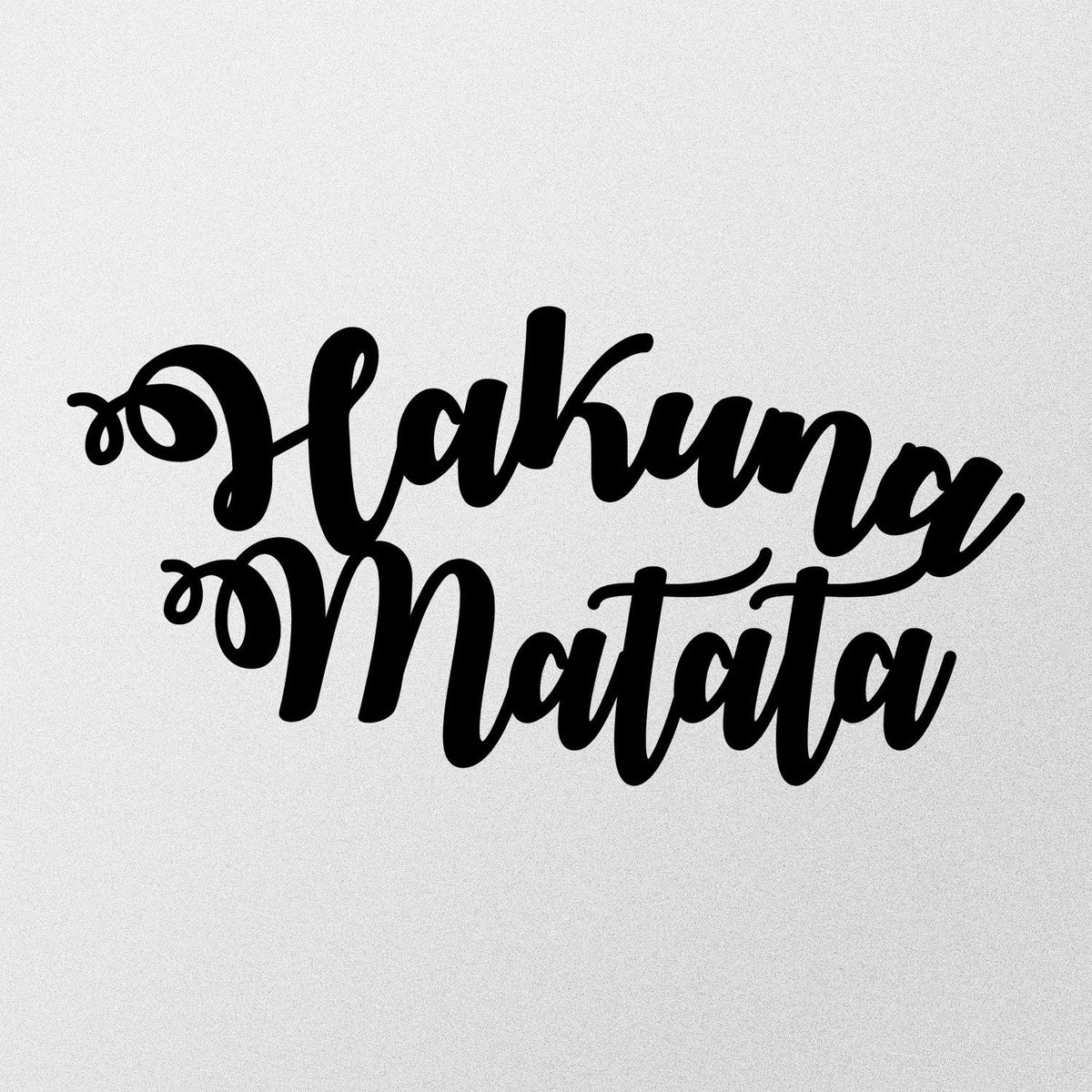 Accesoriu decorativ metalic de perete, Hakuna Matata, Negru
