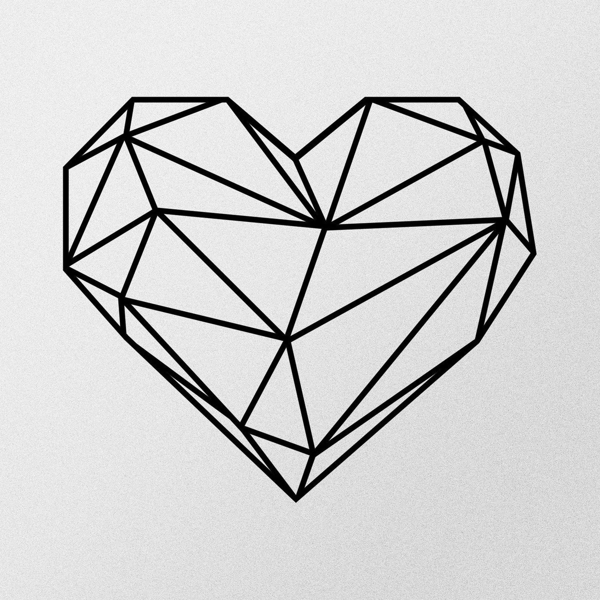 Accesoriu decorativ metalic de perete, Heart Metal Decor, Negru