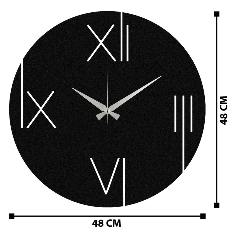 Ceas de perete 279ENZ1831, negru, metal, 48x48 cm