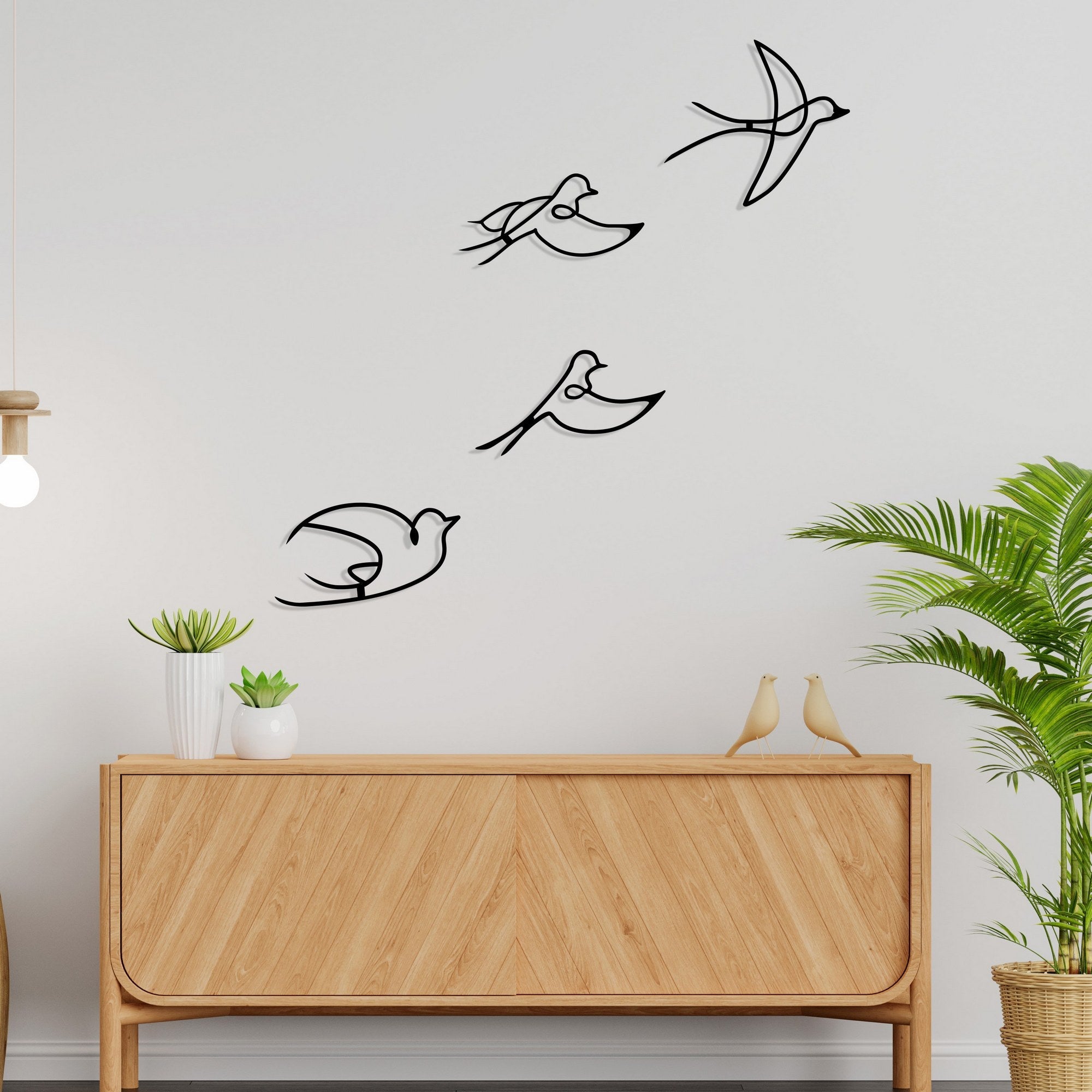 Accesoriu decorativ metalic de perete, Hope, Negru