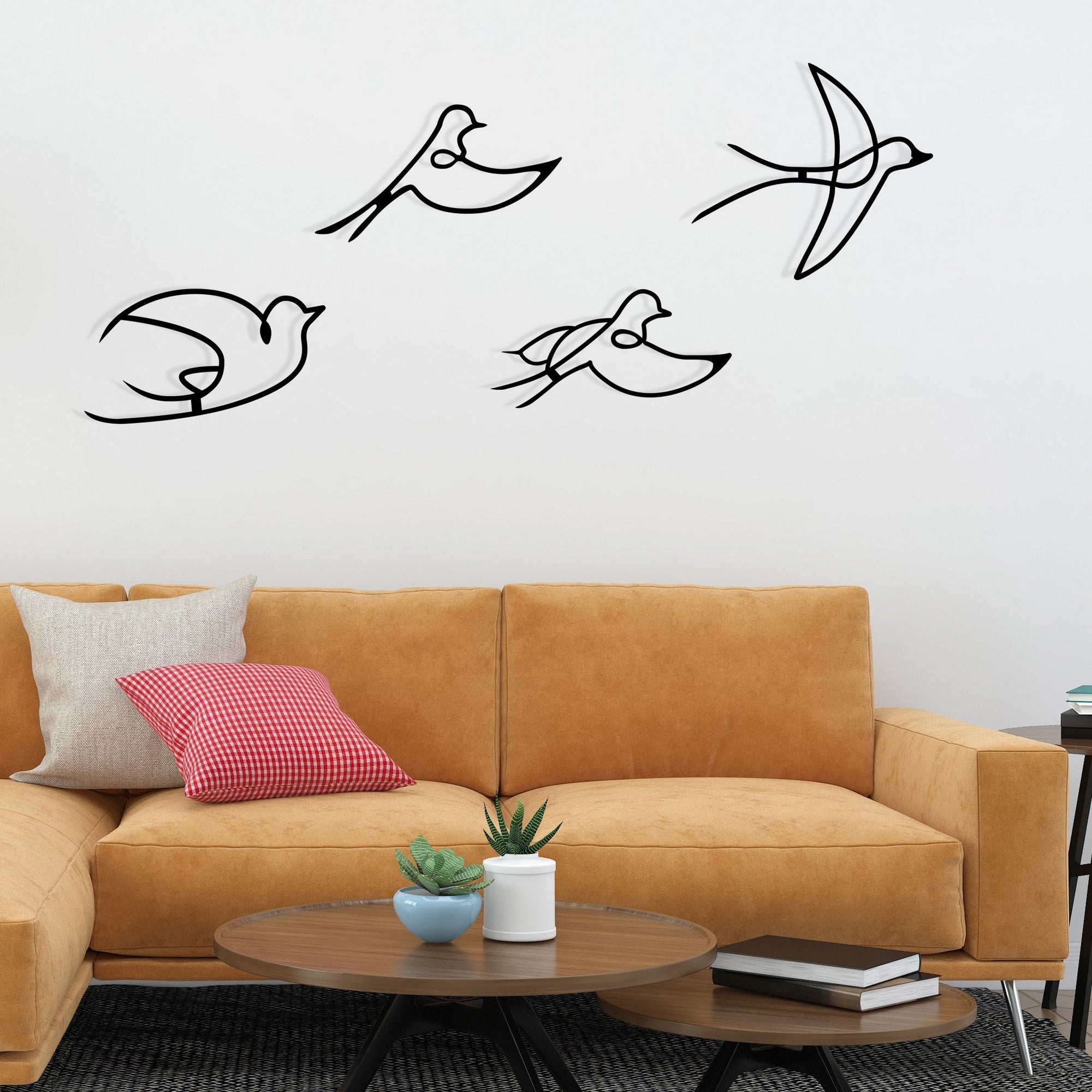 Accesoriu decorativ metalic de perete, Hope, Negru