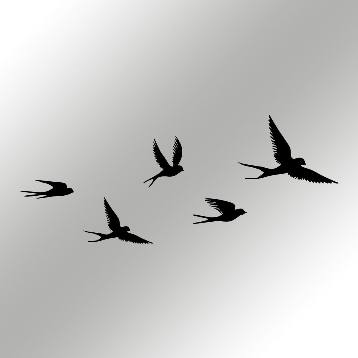 Accesoriu decorativ metalic de perete, Crow, Negru