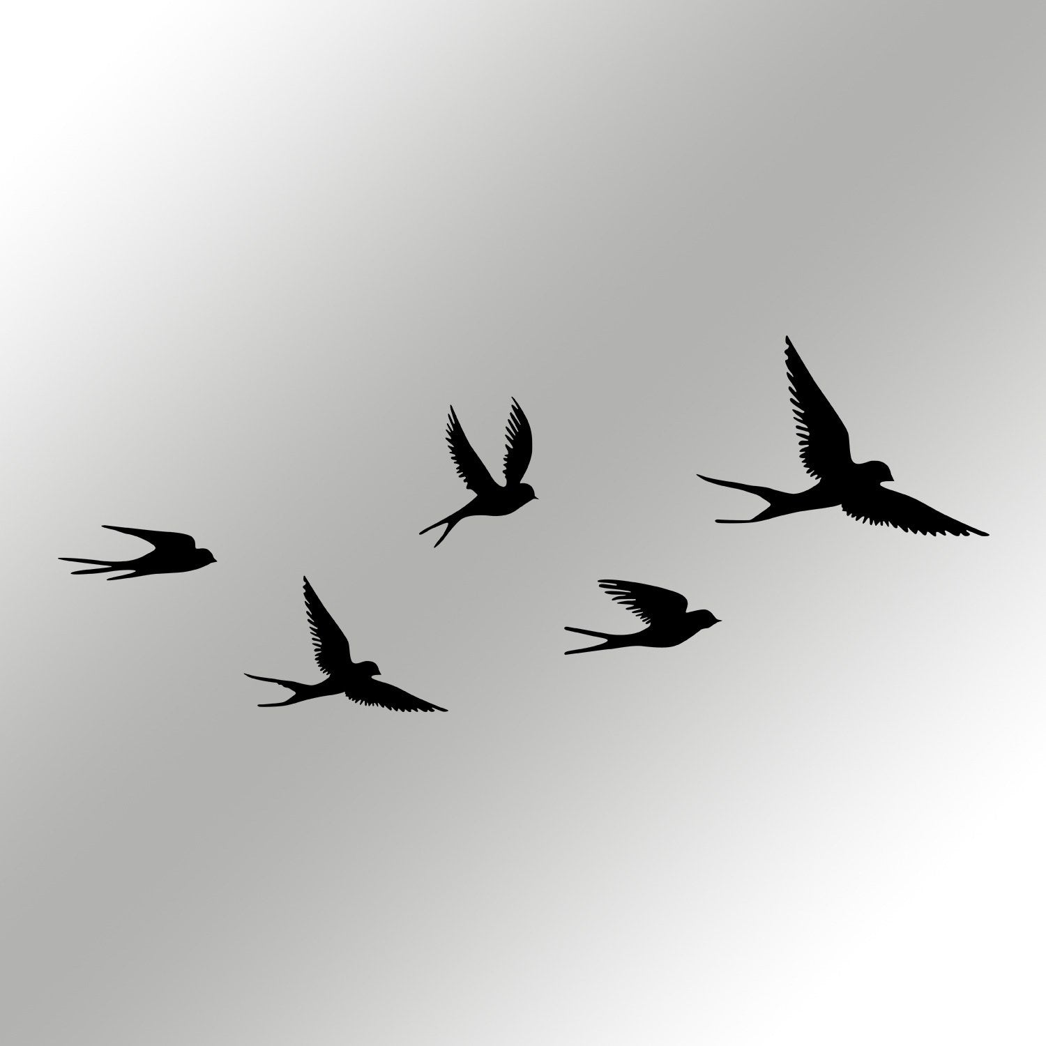 Accesoriu decorativ metalic de perete, Crow, Negru