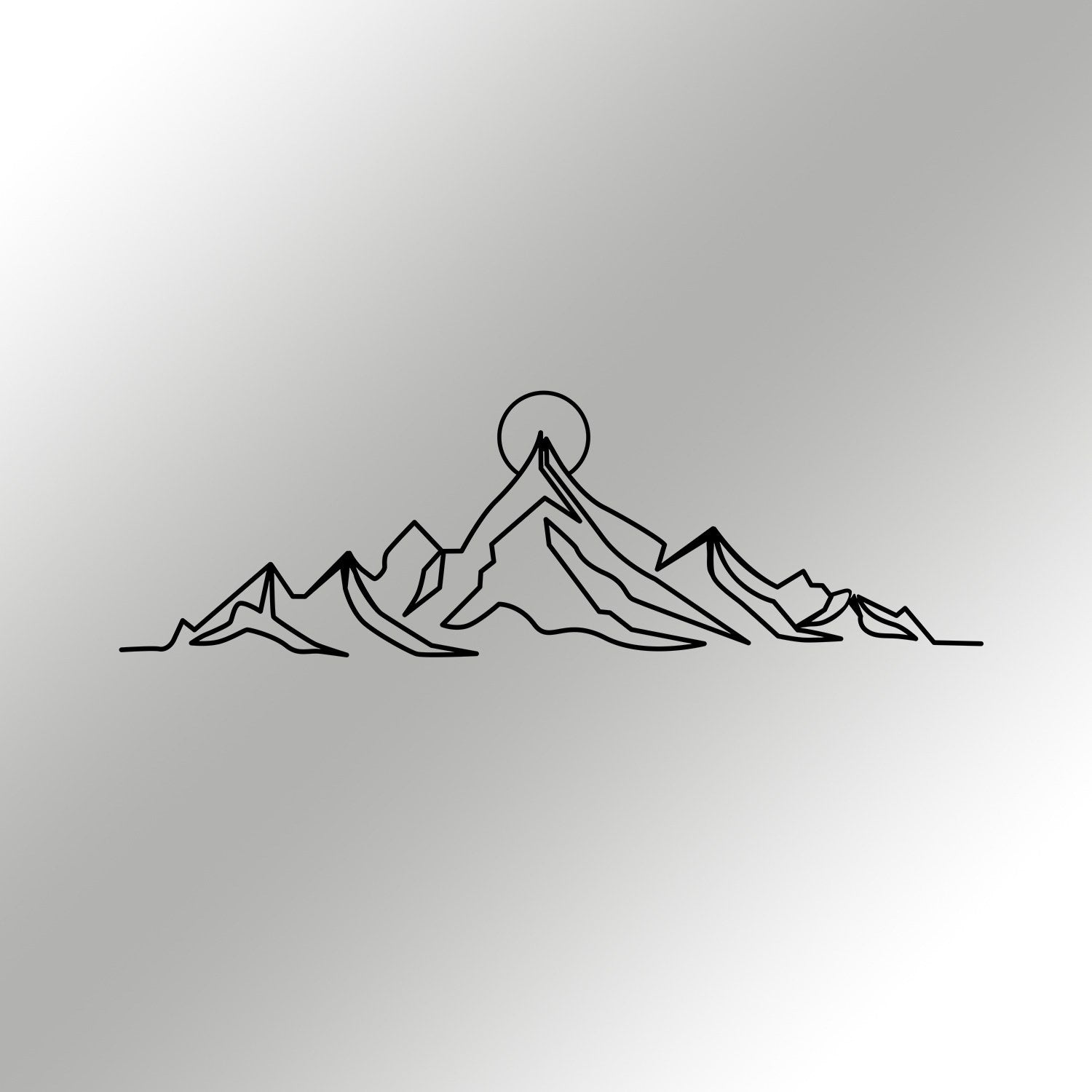 Accesoriu decorativ metalic de perete, Everest, Negru