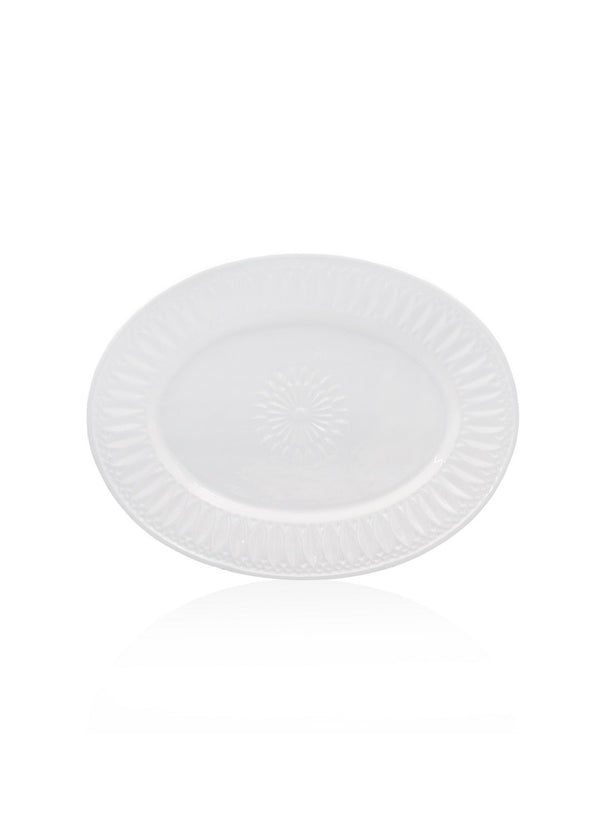 Platou GRD0004, alb, ceramica, 37x3x50 cm