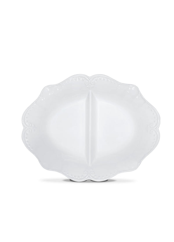 Platou GRD0006, alb, ceramica, 32x7x41 cm