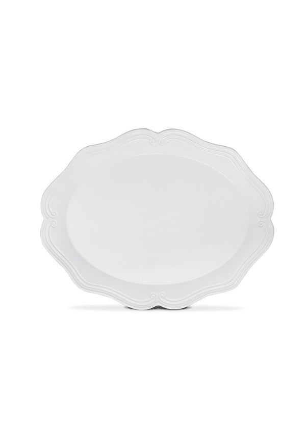 Platou GRD0007, alb, ceramica, 38x5x48 cm