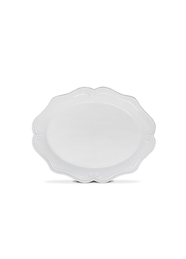 Platou GRD0008, alb, ceramica, 32x5x41 cm