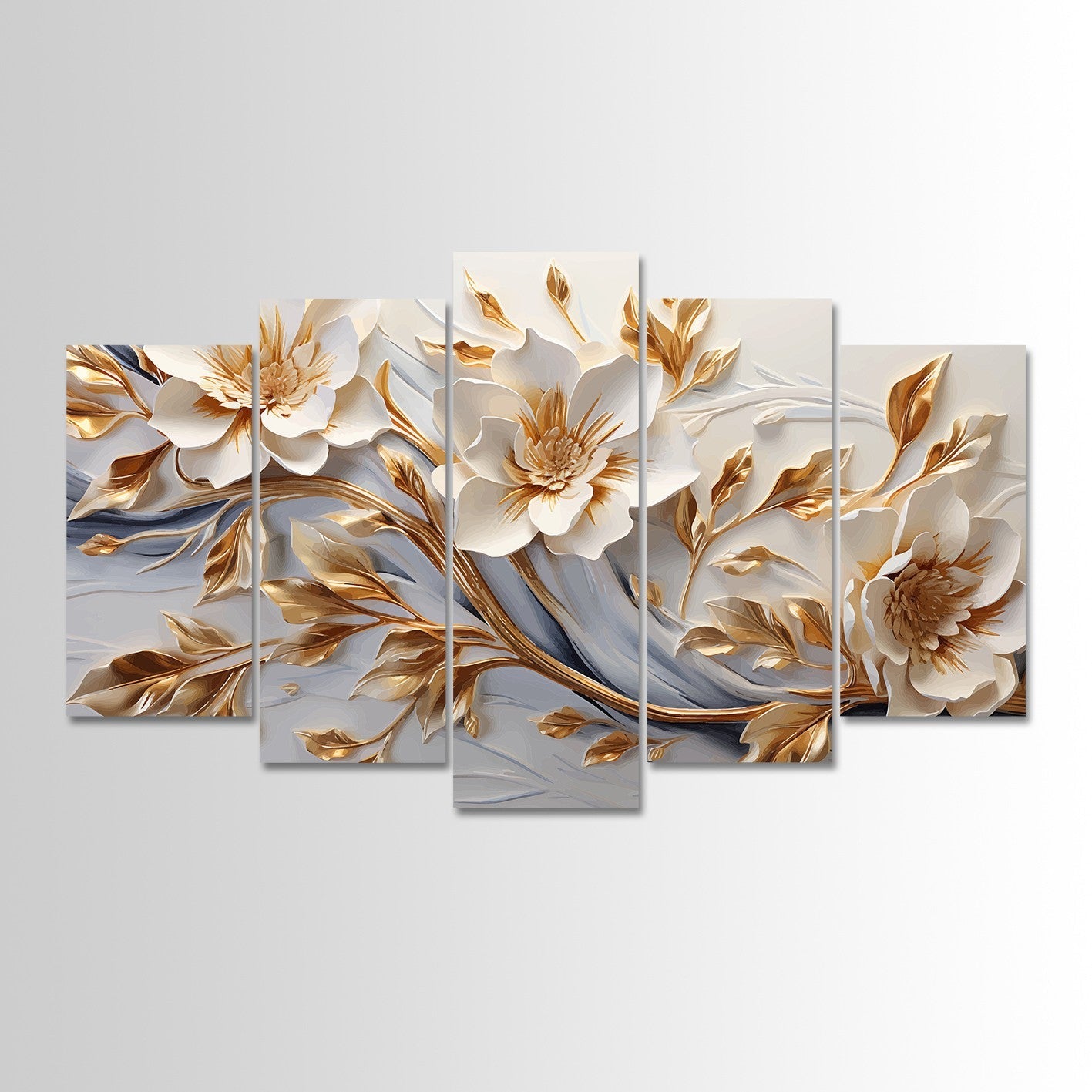 Tablou decorativ MDF (5 piese), 5MDF4588_60100 (100 x 60), Multicolor