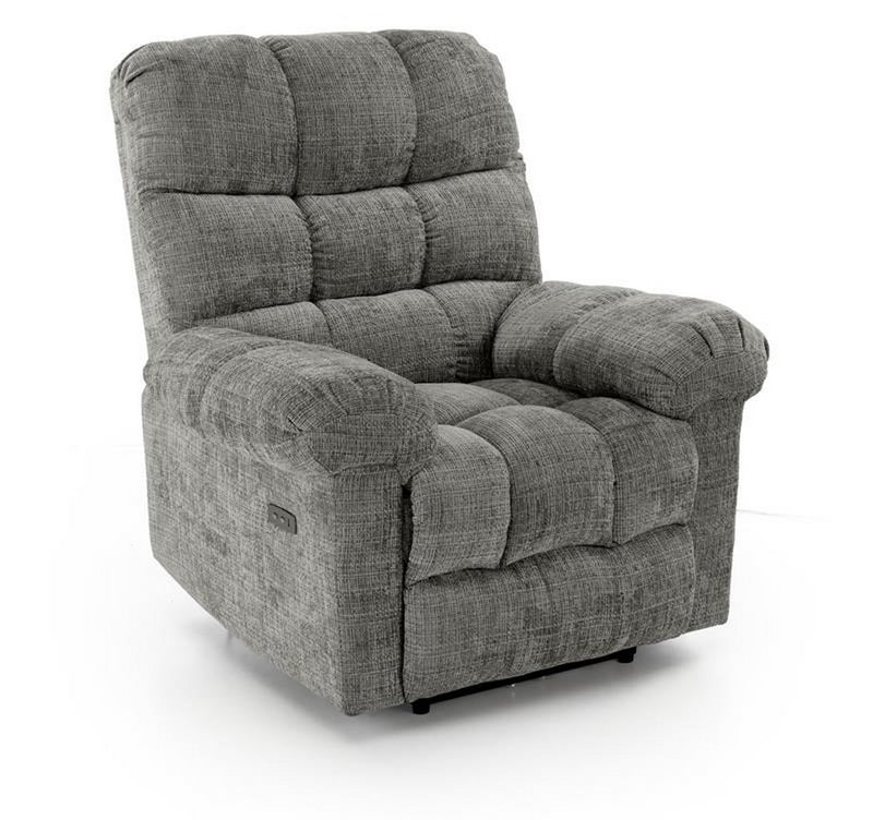 Fotoliu recliner AMORE, gri, stofa, 105x100x86 cm