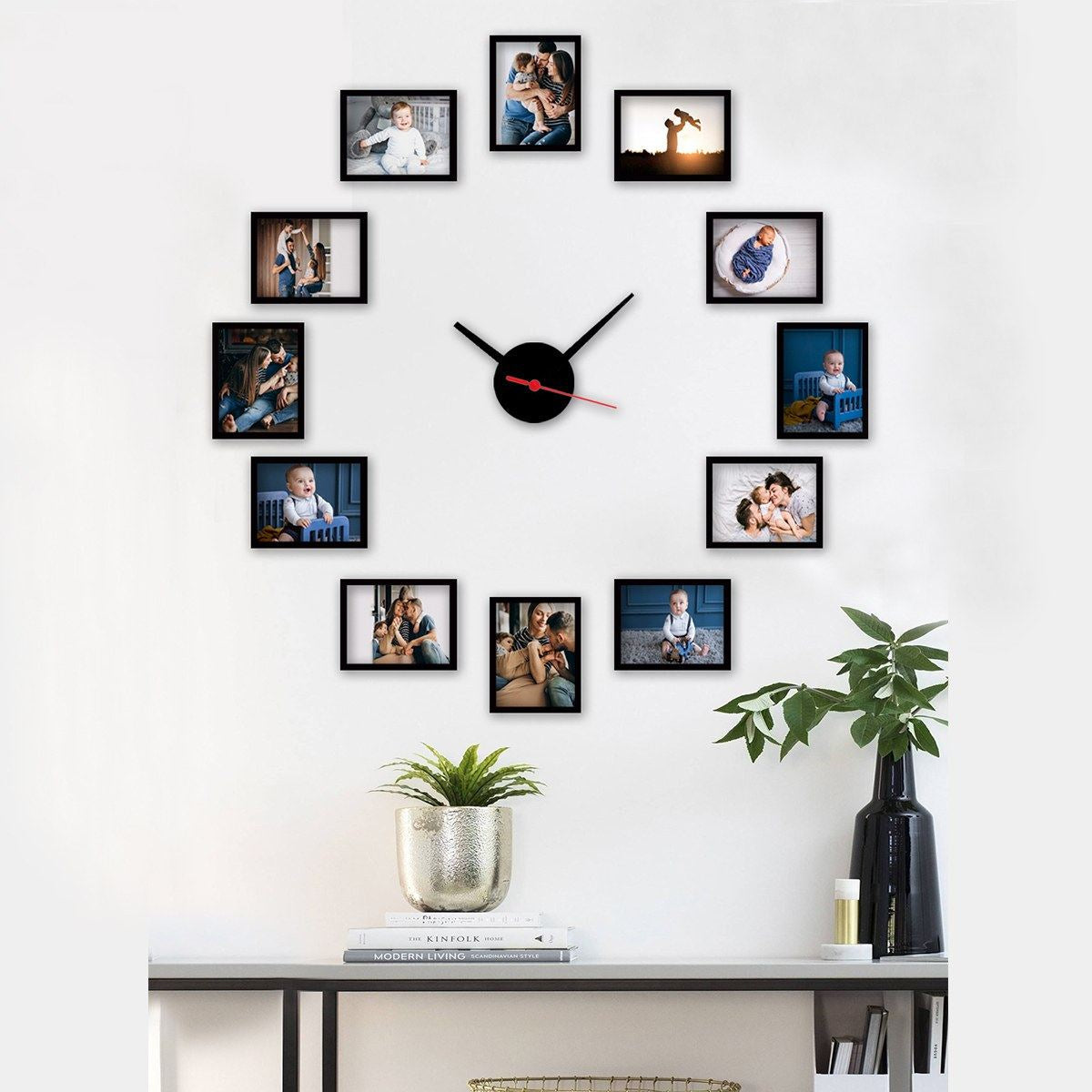 Ceas decorativ de perete, SCS01, Multicolor