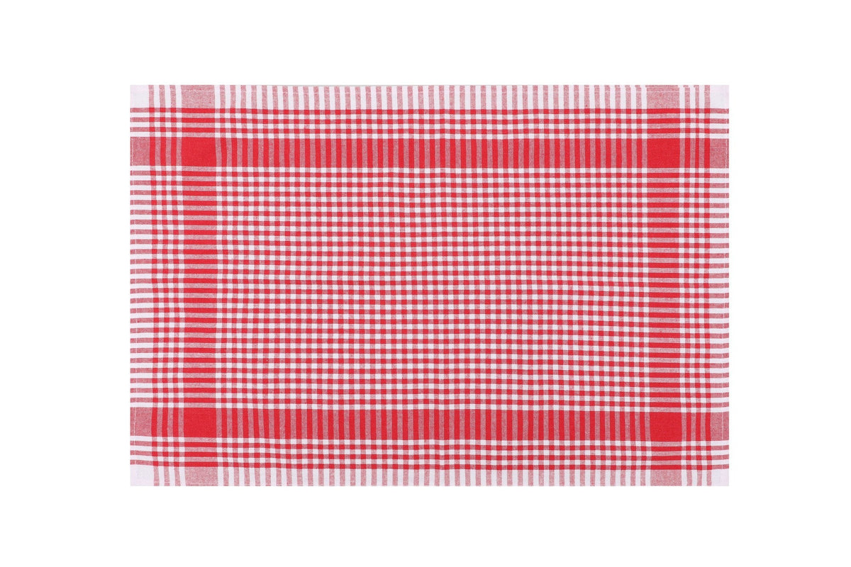 Set prosoape baie (10 piese), Pötikareli - Red, Roșu / Alb