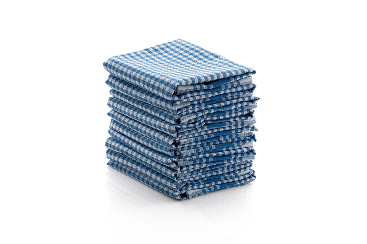 Set prosoape baie (10 piese), Pötikareli - Blue, Albastru / Alb