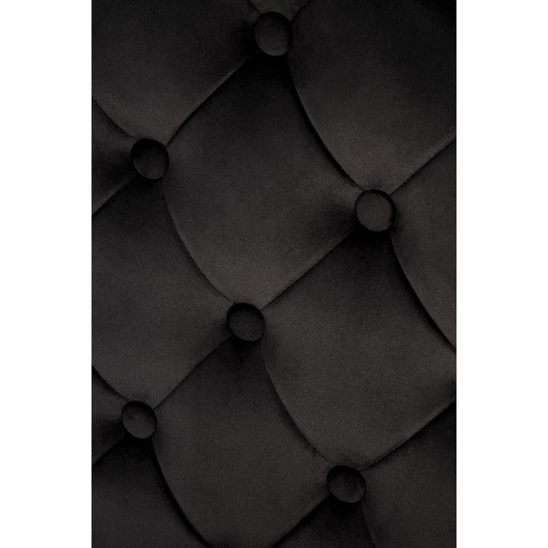 Scaun K556, negru/auriu, stofa catifelata/metal, 48x52x96 cm