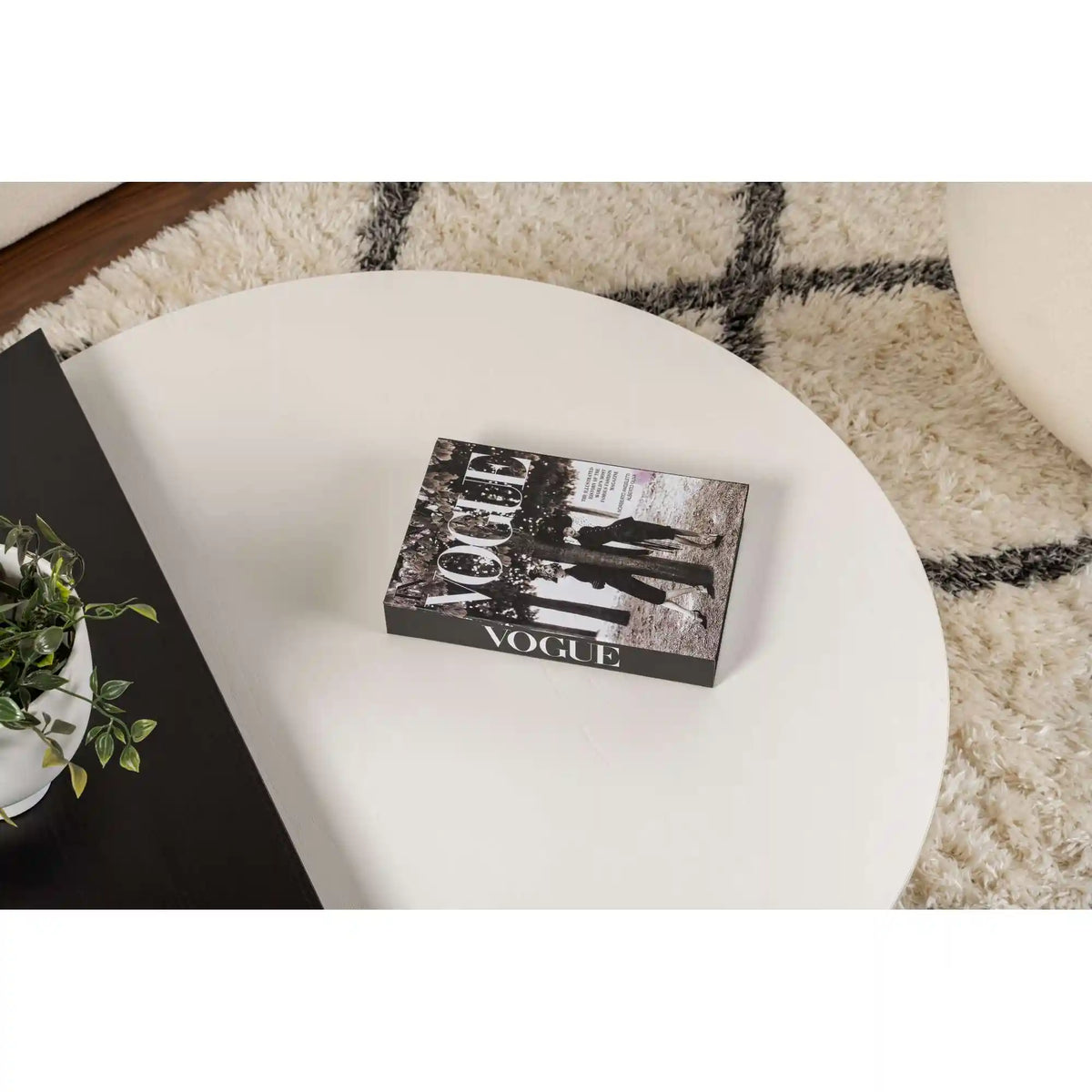 Set 2 masute ORION, alb/negru, PAL melaminat