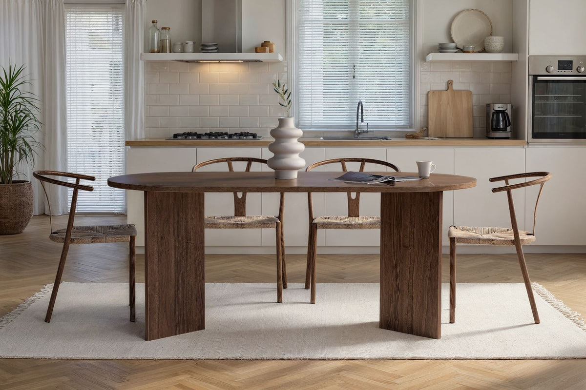 Masă dining, Sablin - Venezia Walnut, Nuc Veneția