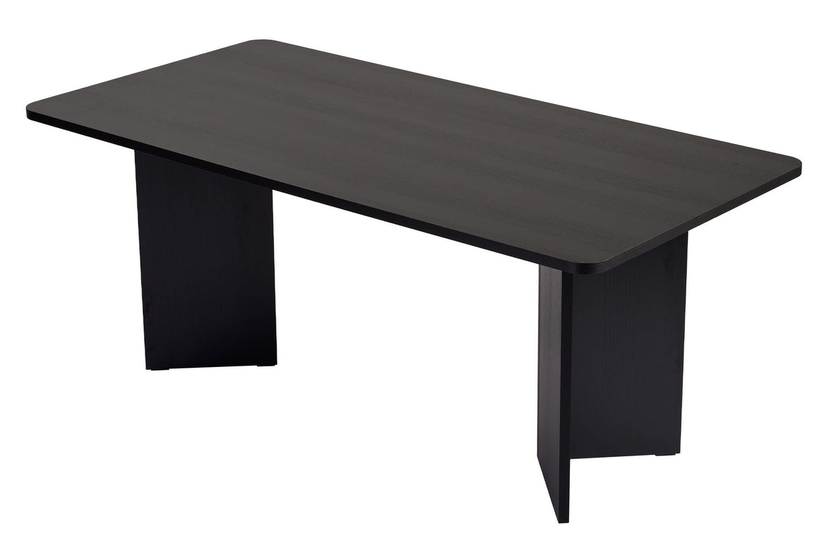 Masă dining, Linza - Wood Black, Lemn Negru