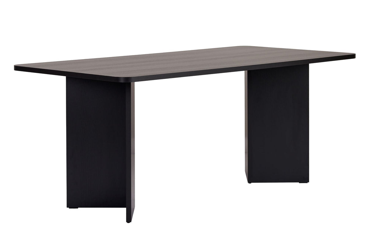 Masă dining, Linza - Wood Black, Lemn Negru
