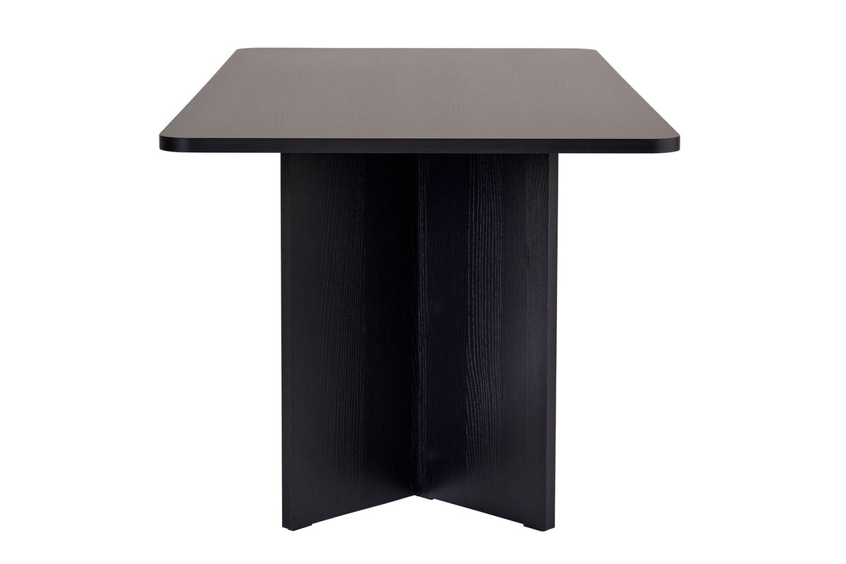 Masă dining, Linza - Wood Black, Lemn Negru