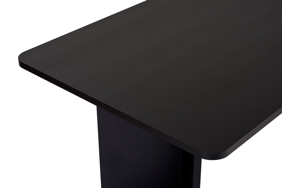 Masă dining, Linza - Wood Black, Lemn Negru