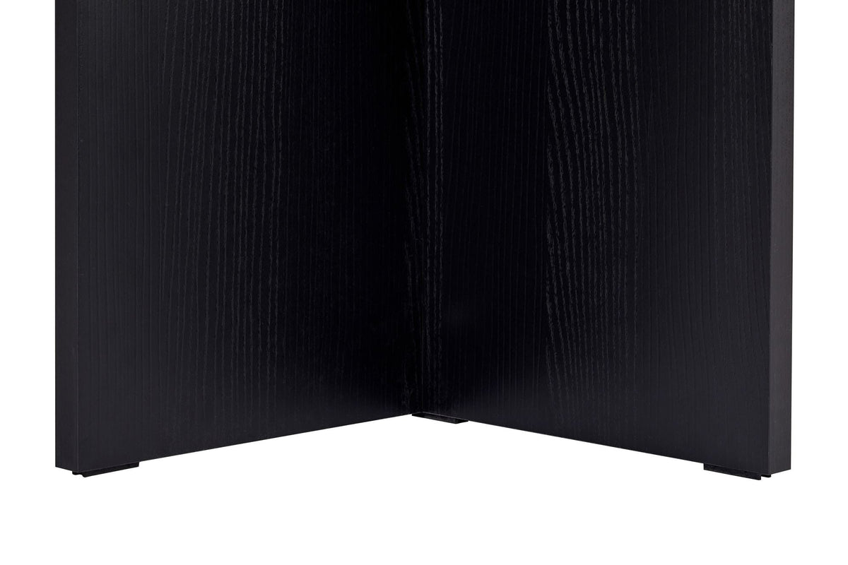 Masă dining, Linza - Wood Black, Lemn Negru