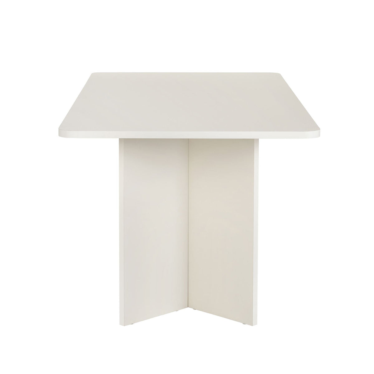 Masă dining, Linza - Wood White, Lemn Alb
