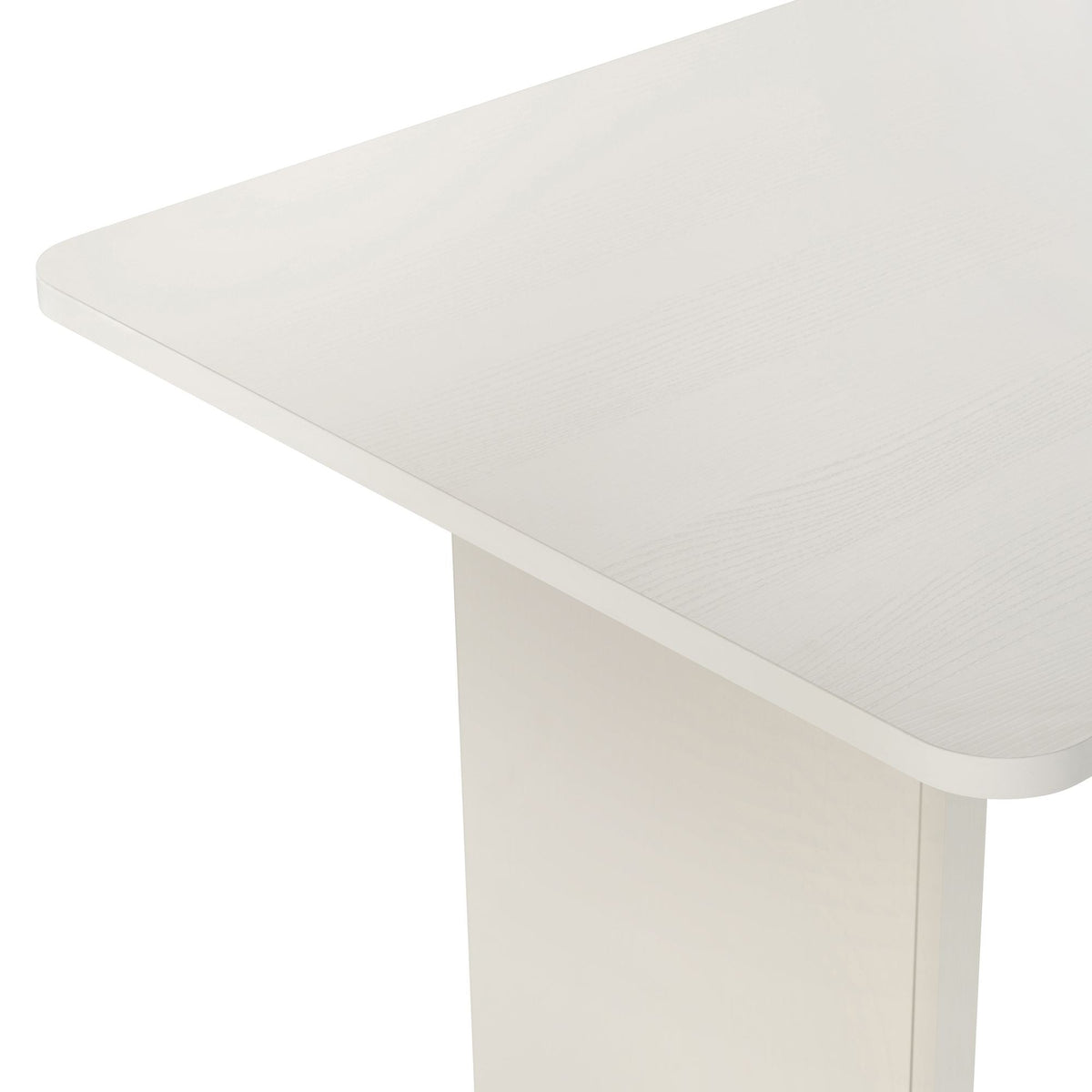 Masă dining, Linza - Wood White, Lemn Alb