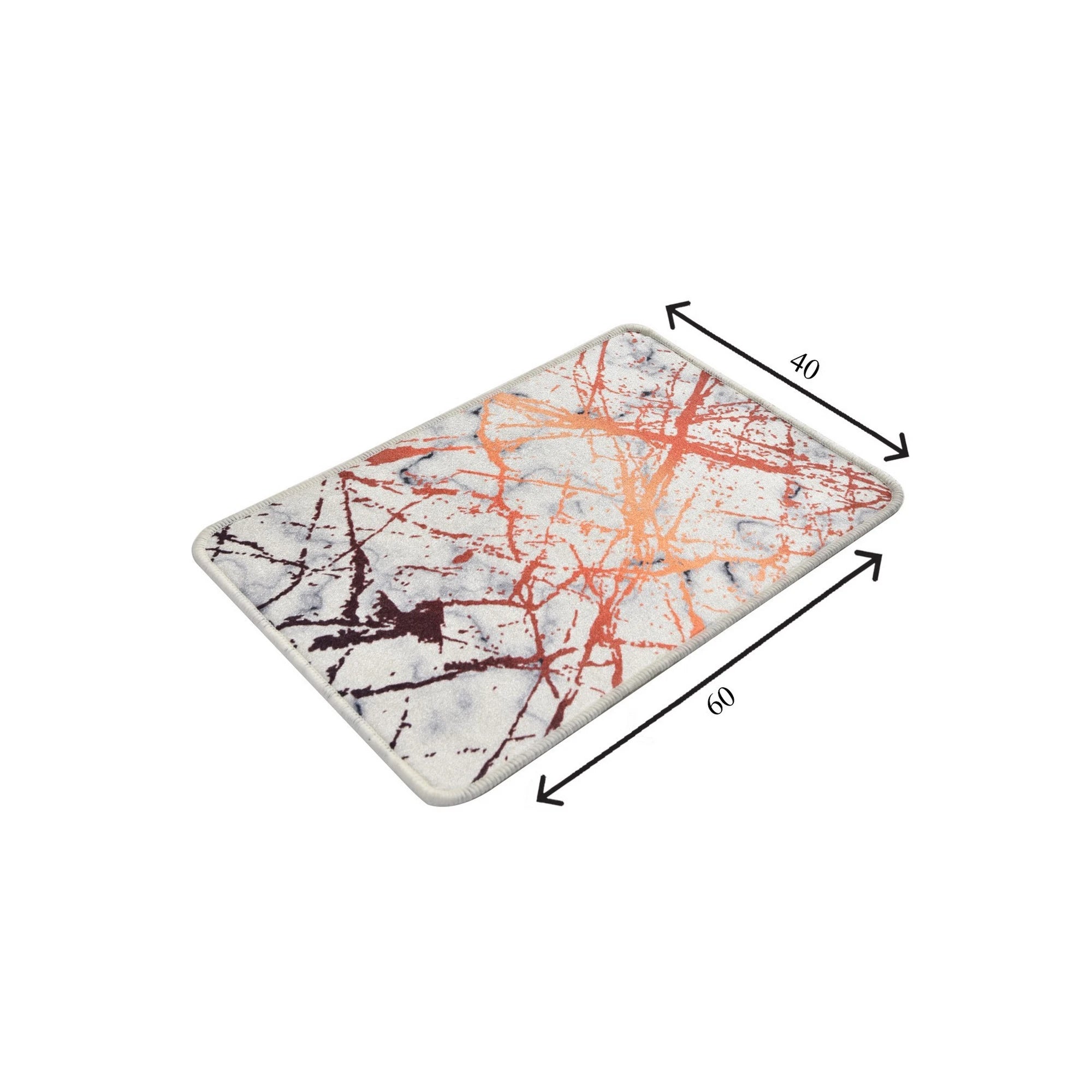 Covoras baie 359CHL4179, 60x40 cm, forma dreptunghiulara, poliester, multicolor