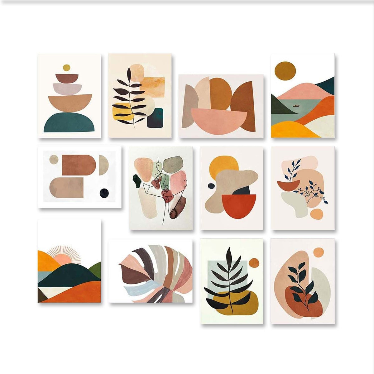 Tablou decorativ MDF (12 piese), 12MDF02, Multicolor