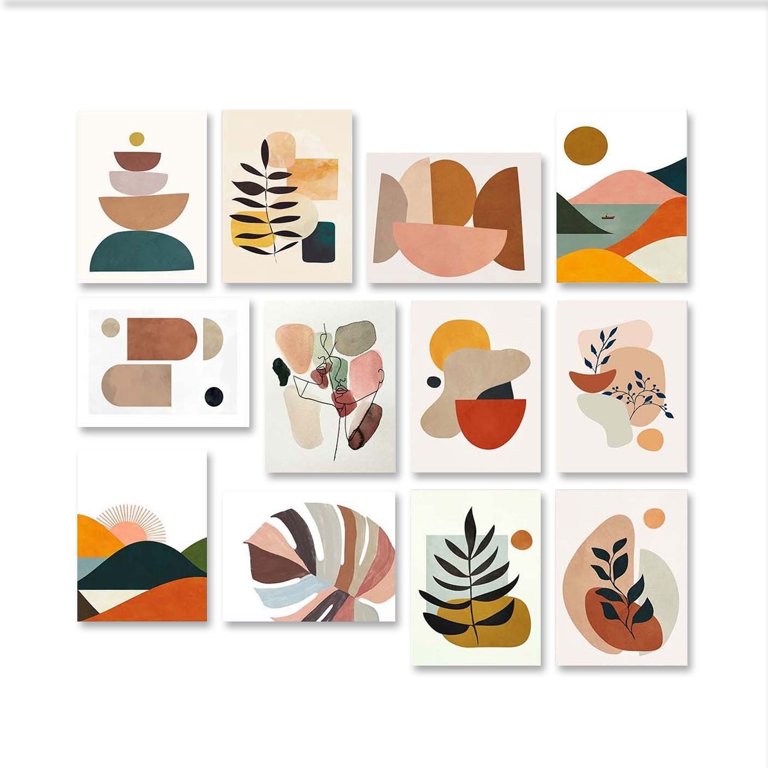 Tablou decorativ MDF (12 piese), 12MDF02, Multicolor