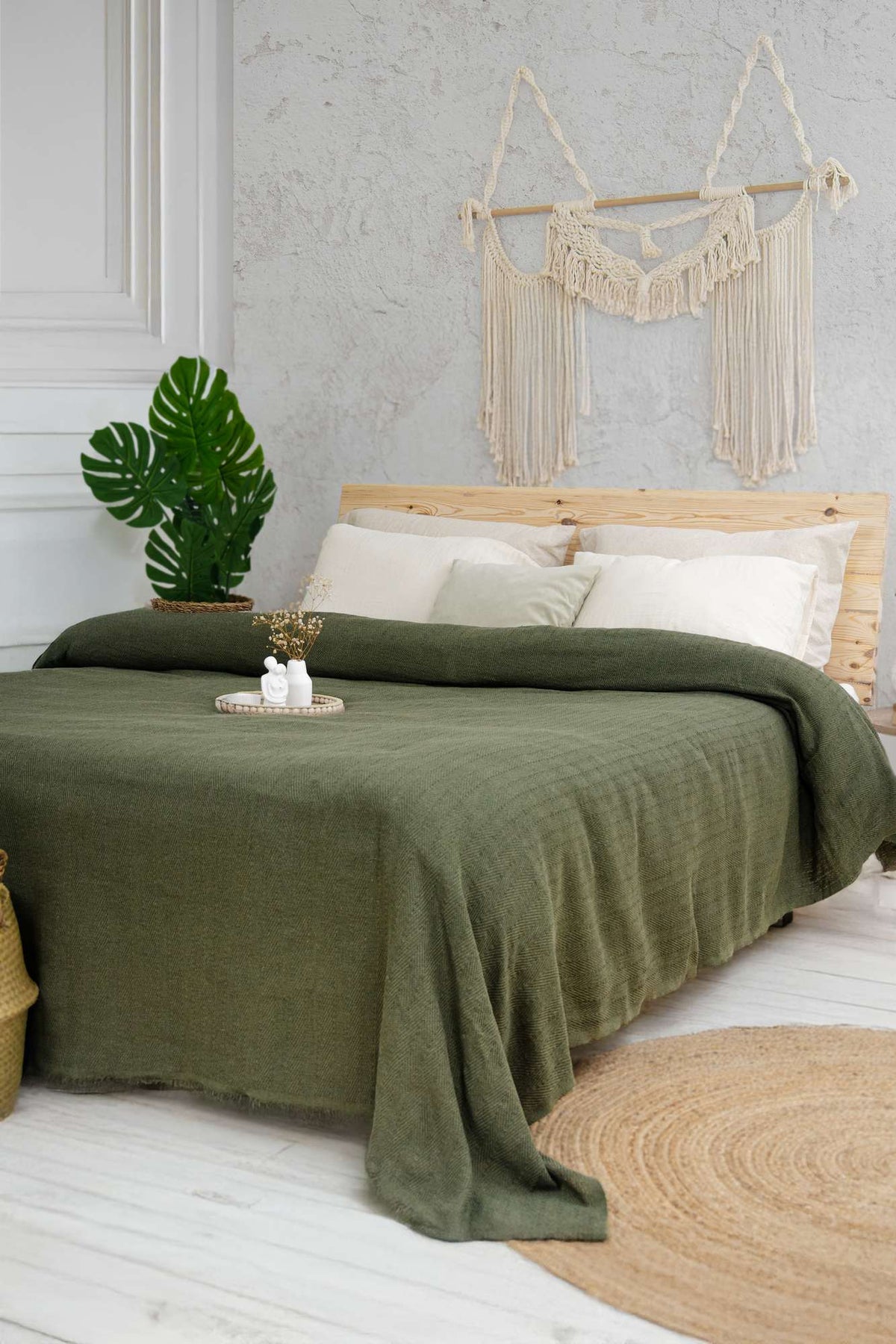 Cuvertură pichet pat dublu, Marla - Khaki, Kaki