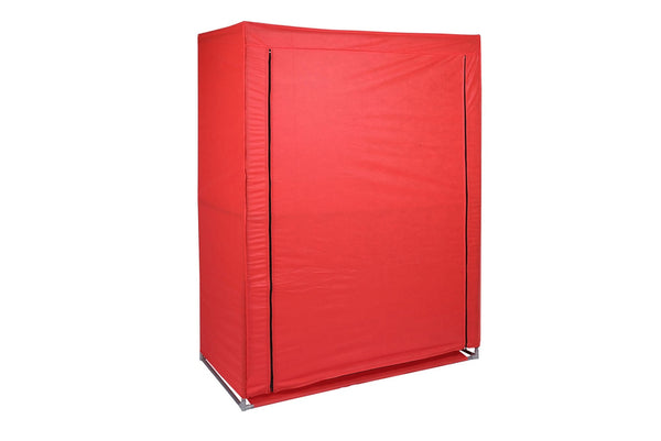 Organizator garderoba 379VLV2206, rosu, material textil/metal, 118x45x158 cm