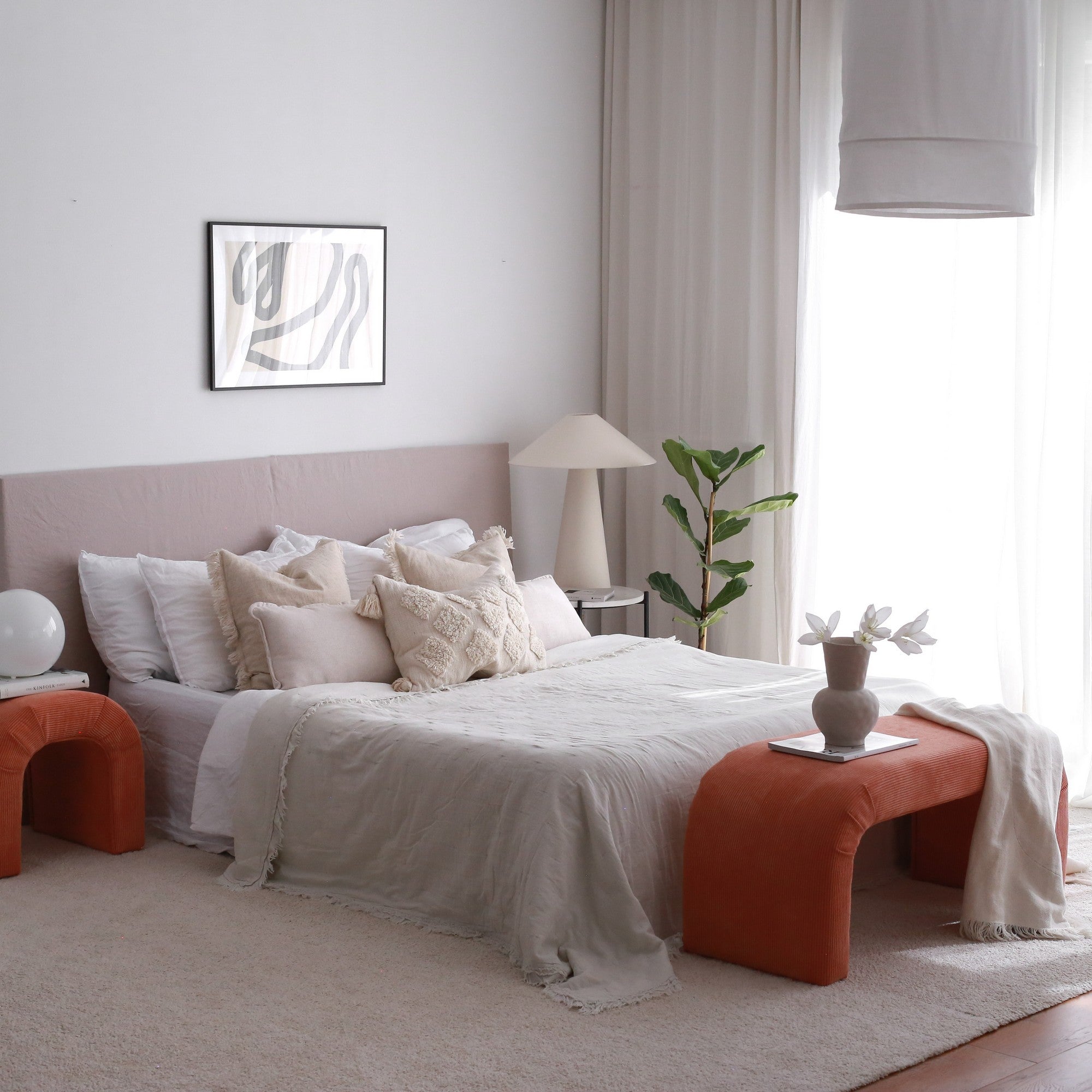 Puf, Nu Bench - Coral, Coral