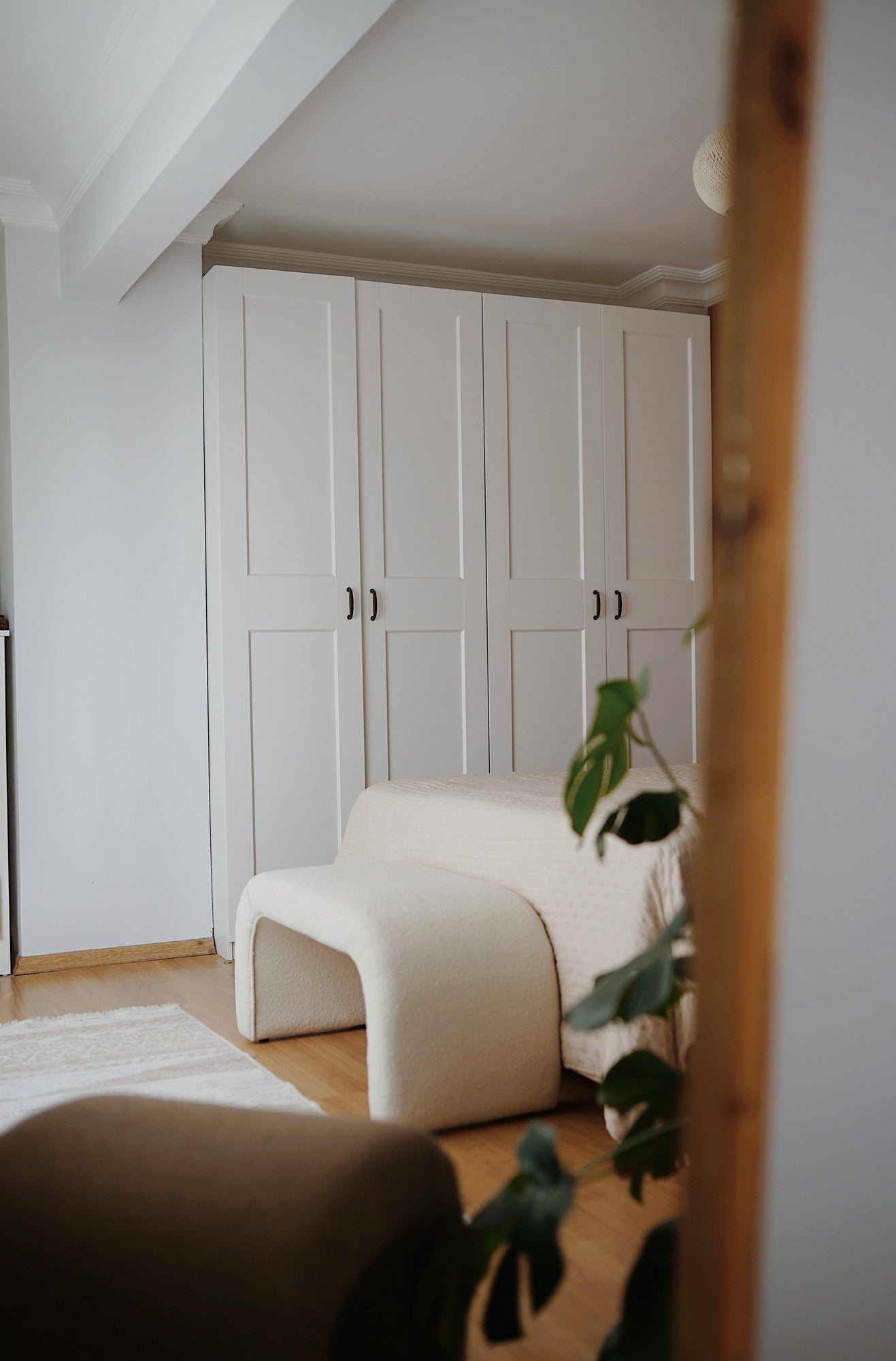 Puf, Nu Bench - White, Alb