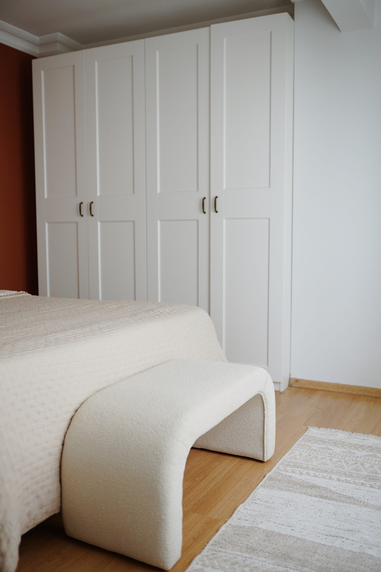 Puf, Nu Bench - White, Alb