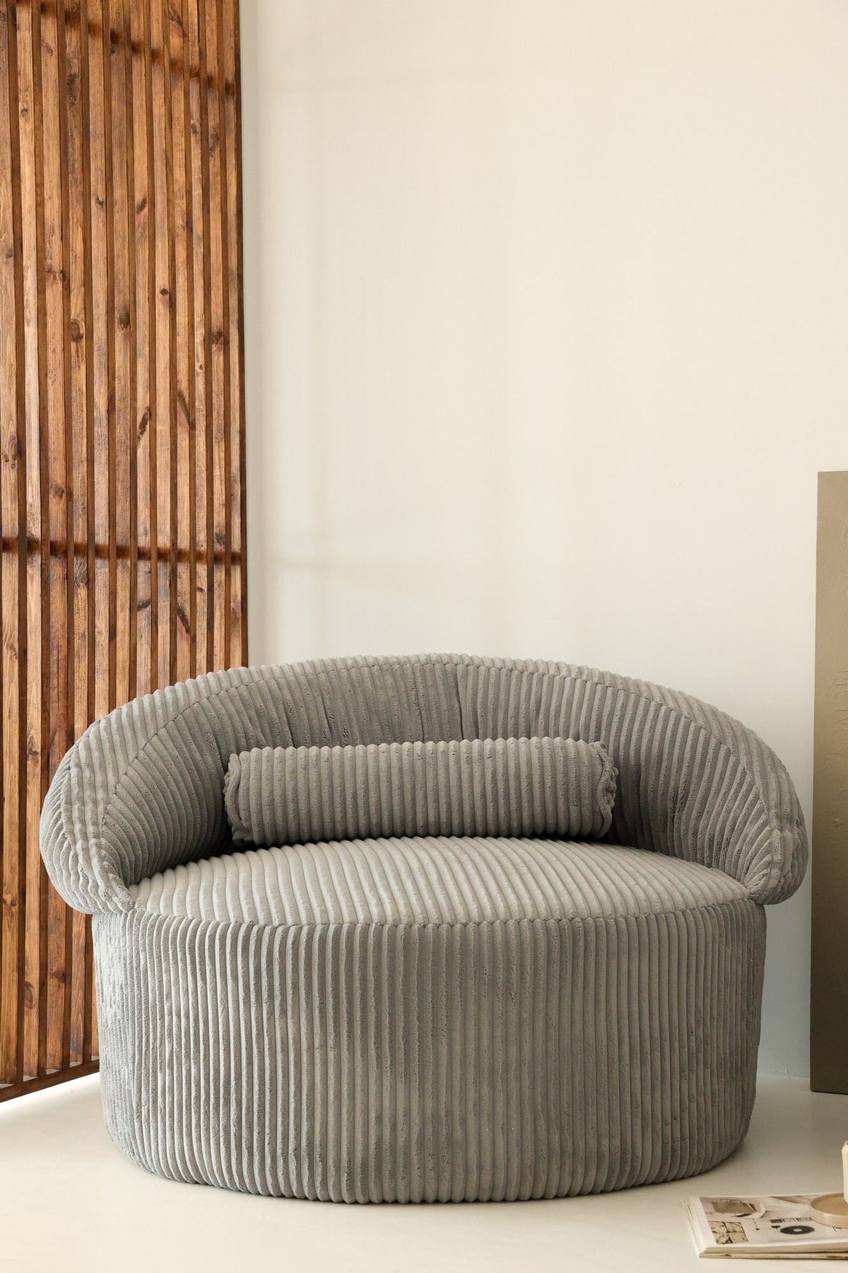 Set Canapea 1 loc și Puf, Pufi - Anthracite, Antracit