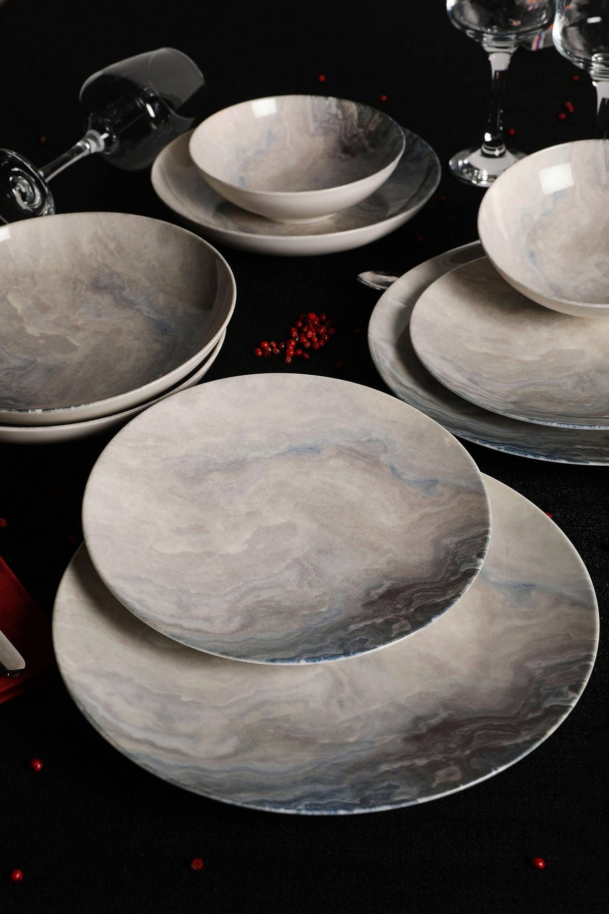 Set veselă (24 piese), GBSATN24KY410050, Multicolor